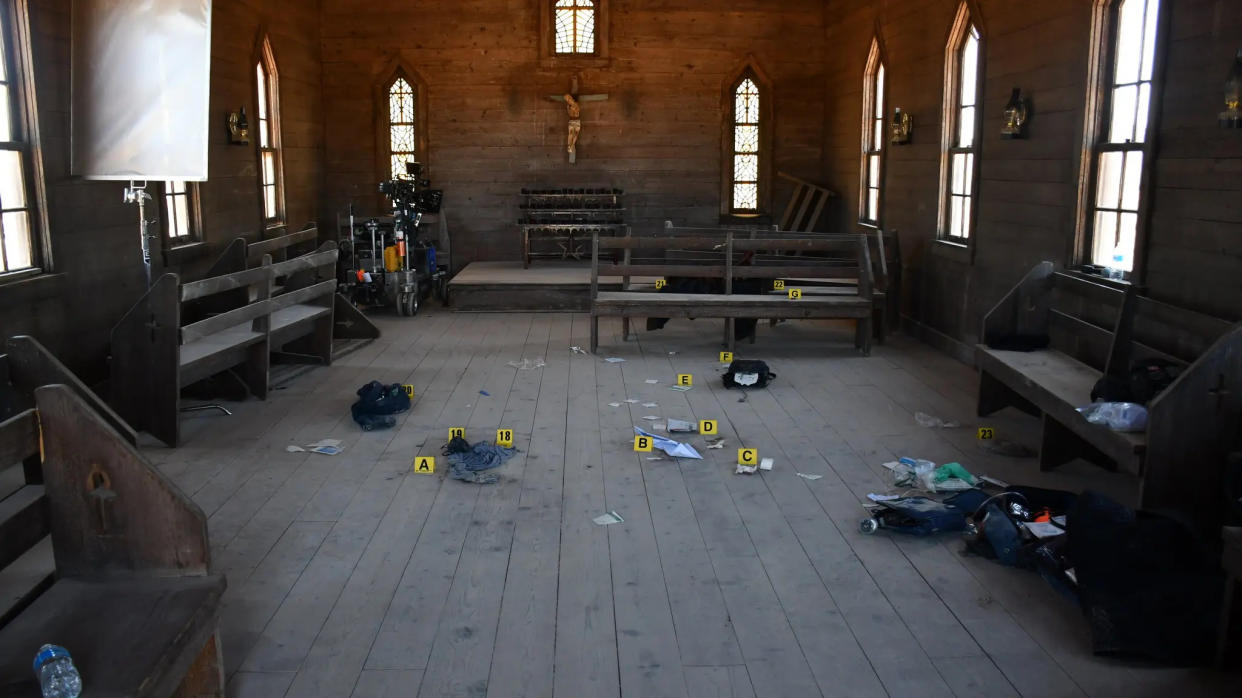 A photo inside the church where Alec Baldwin shot Halyna Hutchins. (Photo: Santa Fe County Sheriff's Office)