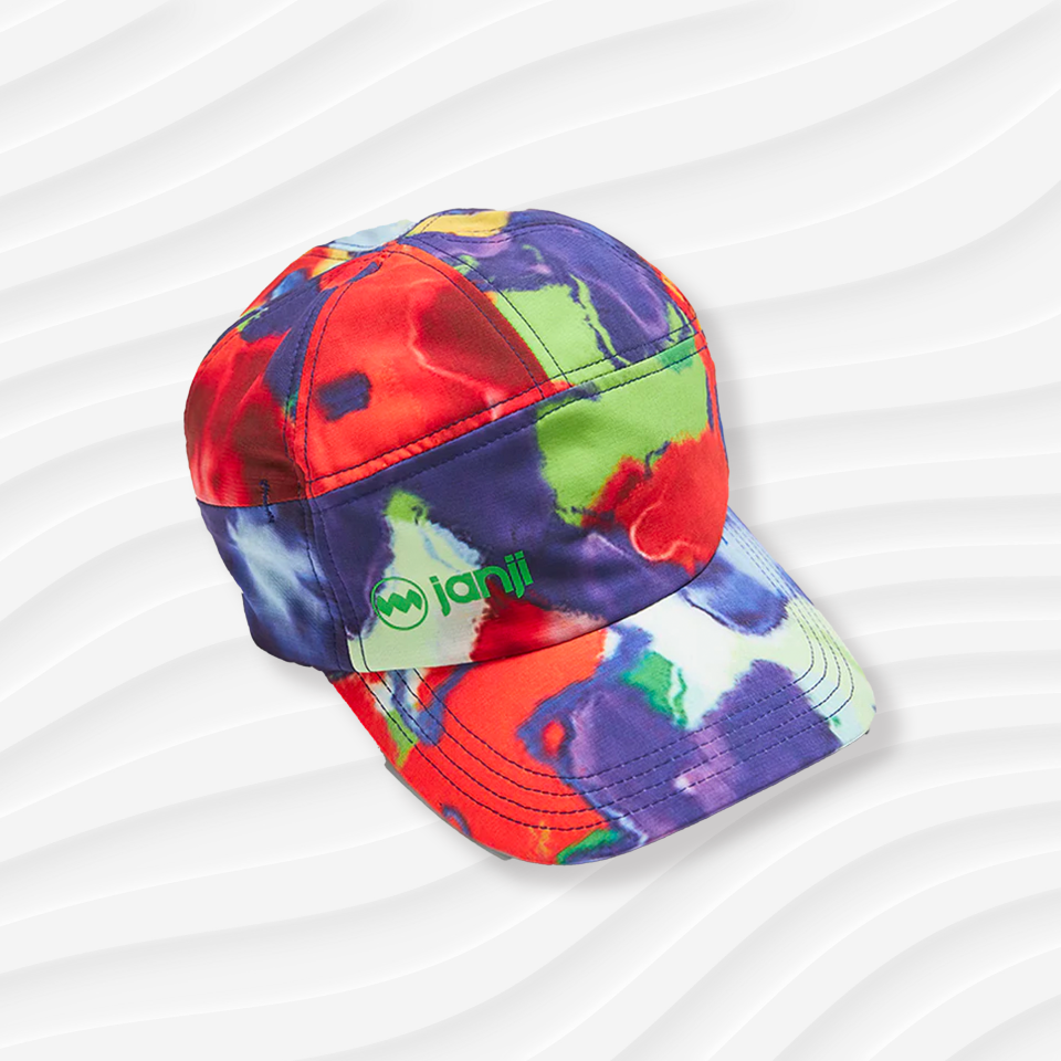 the janji transit running tech cap in multi color