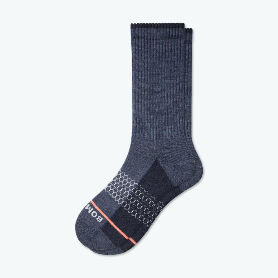<p><a href="https://go.redirectingat.com?id=74968X1596630&url=https%3A%2F%2Fbombas.com%2Fproducts%2Fmens-merino-wool-socks%3Fvariant%3Dblue-agate&sref=https%3A%2F%2Fwww.cosmopolitan.com%2Fstyle-beauty%2Ffashion%2Fg46650225%2Fbest-valentines-day-gifts-for-husband%2F" rel="nofollow noopener" target="_blank" data-ylk="slk:Shop Now;elm:context_link;itc:0;sec:content-canvas" class="link ">Shop Now</a></p><p>Merino Wool Blend Calf Socks</p><p>bombas.com</p><p>$20.00</p>