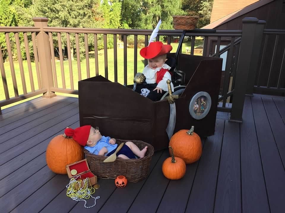 <p>The most fearsome villain on the high seas — so long as there are no crocs around! This Captain Hook ensemble became a family costume with the addition of a baby pirate Smee. </p><p><em><a href="https://www.instagram.com/p/BMPYTpkjyiE/" rel="nofollow noopener" target="_blank" data-ylk="slk:See more at oibelieveinisaiah »;elm:context_link;itc:0;sec:content-canvas" class="link ">See more at oibelieveinisaiah »</a></em></p>