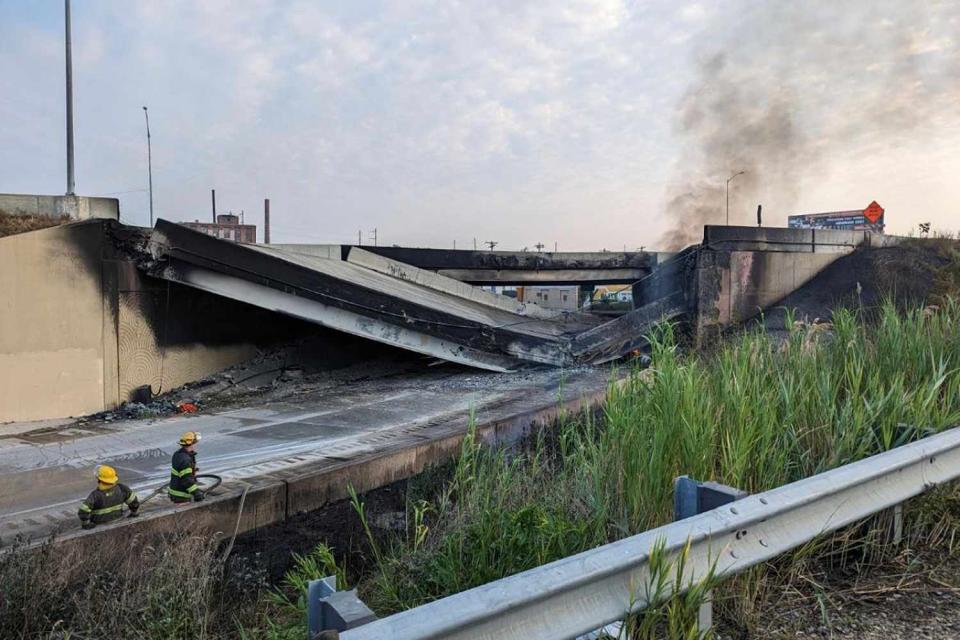 <p>City of Philadelphia Office of Emergency Management via Getty Images</p> I-95