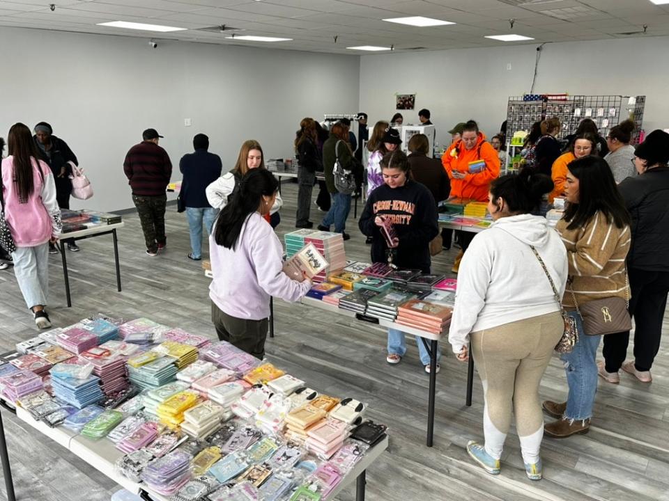 Fans shopping at Ploghvey Kpop’s soft opening on January 13, 2024.