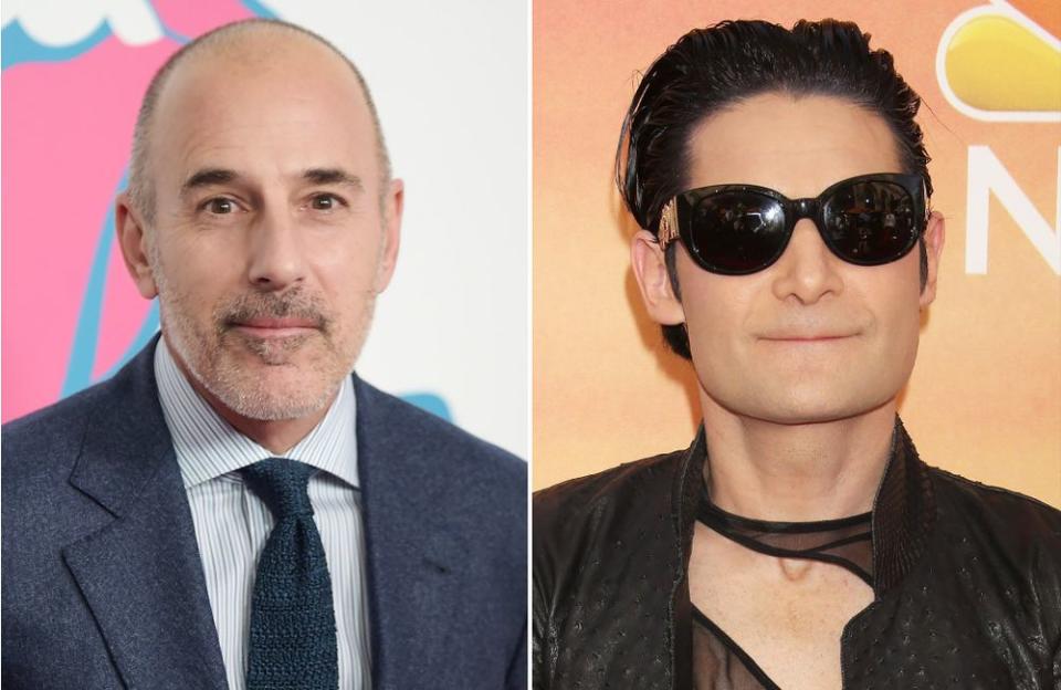 Matt Lauer (left), Corey Feldman