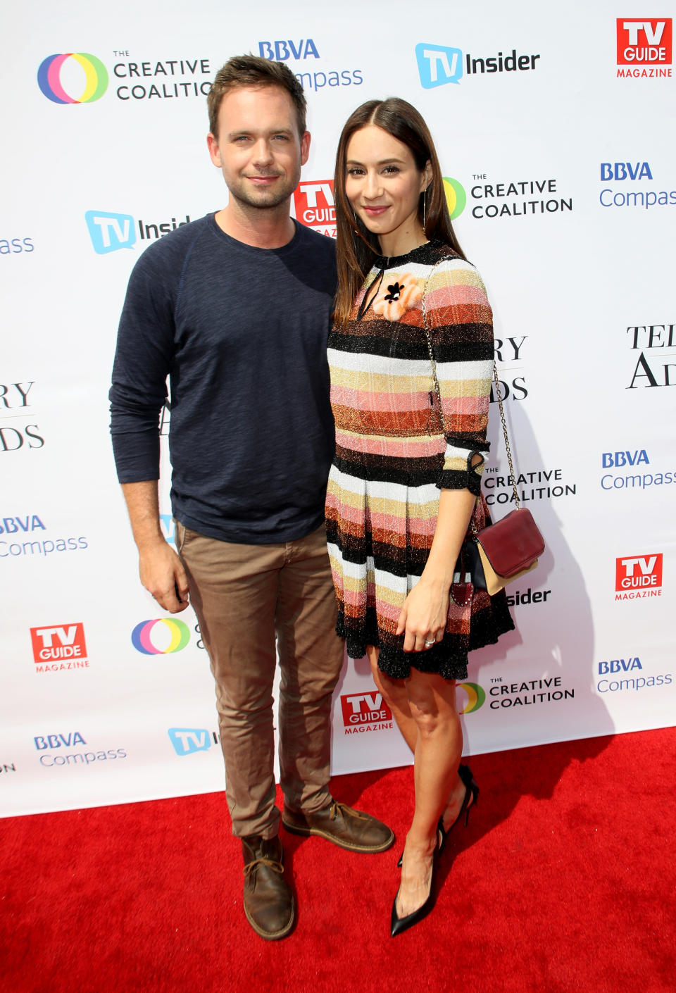 &nbsp;Patrick J. Adams and Troian Bellisario pictured together at the&nbsp;Television Industry Advocacy Awards in 2017.&nbsp; (Photo: David Livingston via Getty Images)