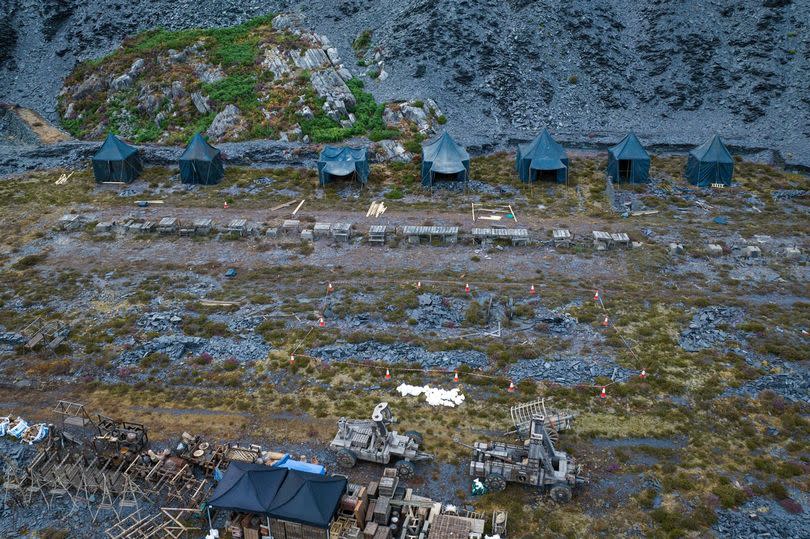 Weapons of war props suggest Dinorwig quarry will host a major battle during the second series