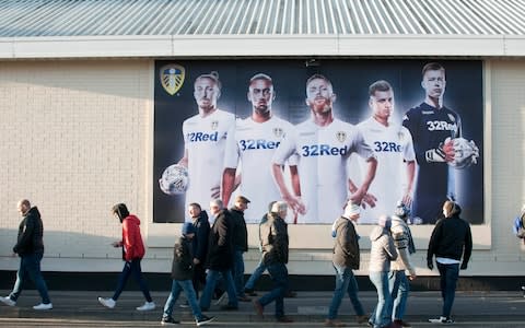 Leeds fans make their way to Elland Road stadium - Credit: getty images