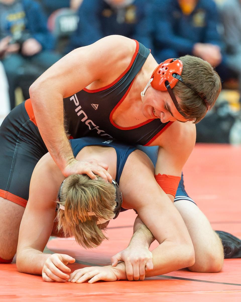 All-state wrestler Lance Trost is one of four Pinckney athletes who will compete at the University of Michigan.