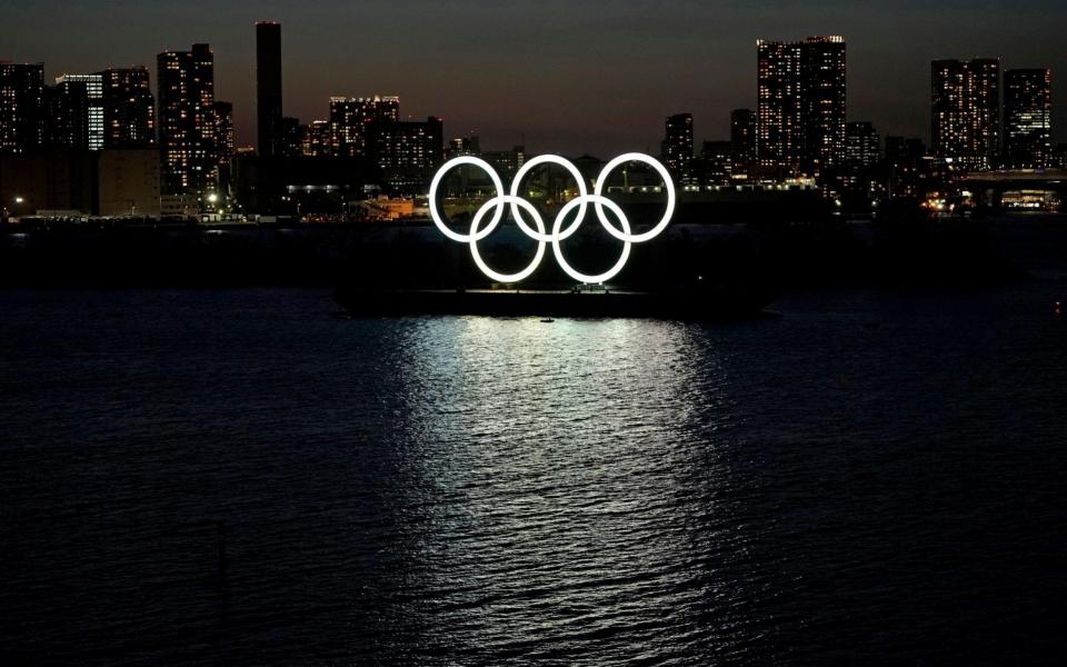 Olympic rings in Tokyo in March