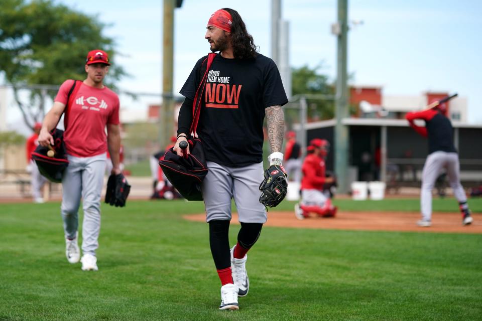 Reds manager David Bell and his staff are taking it slowly with Jonathan India, whose plantar fasciitis became an issue in the offseason. Bell said India should be ready for game action by March 7 or 8.