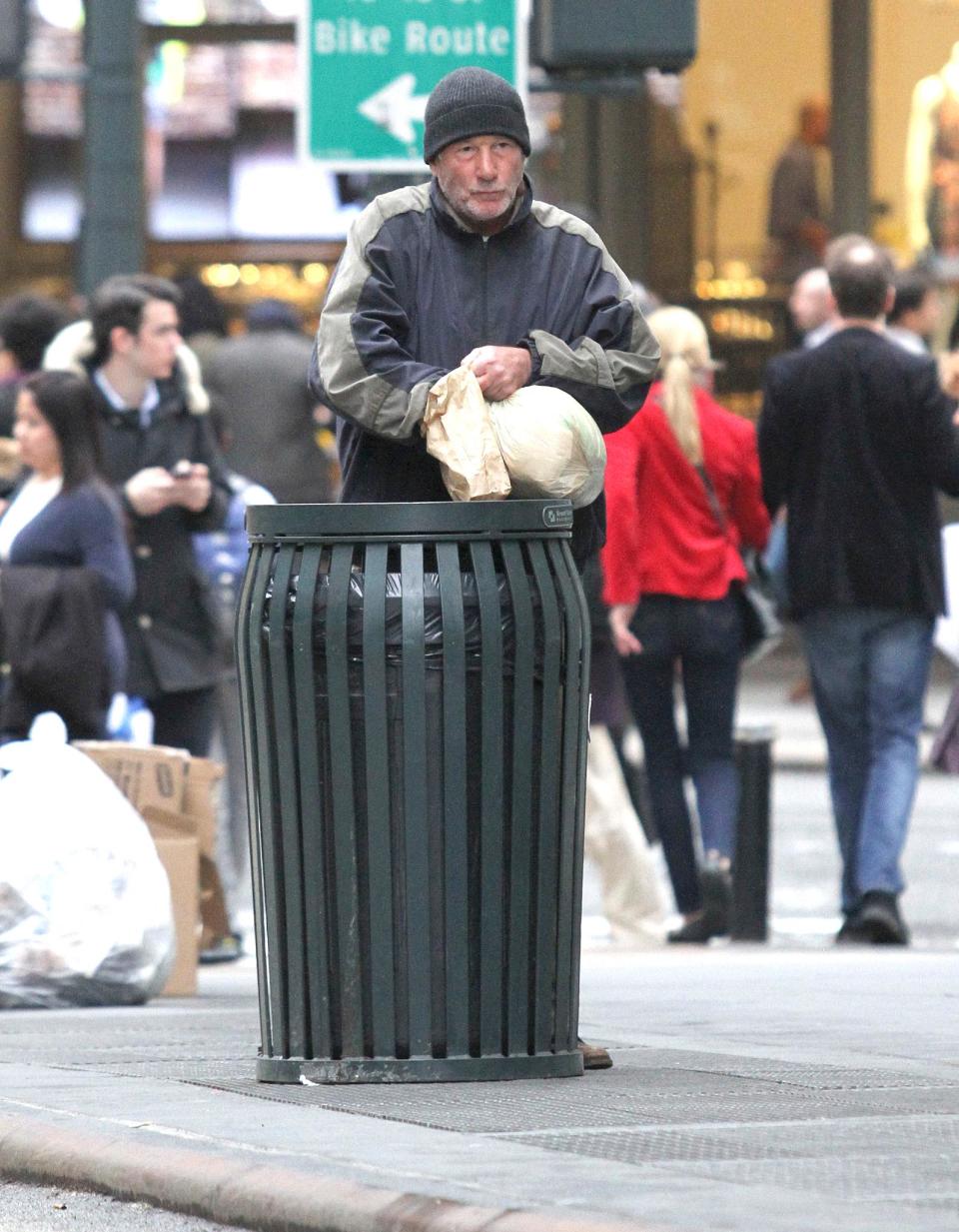 Richard Gere during the filming of Time Out of Mind