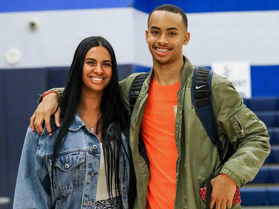 <p>Cassy Athena/Getty</p> Johanna Leia and Amari Bailey after the Sierra Canyon vs Mayfair game on January 04, 2019 in Chatsworth, California. 