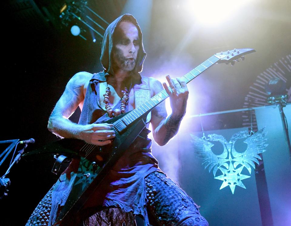 Frontman Adam “Nergal” Darski of Behemoth performs at The Joint inside the Hard Rock Hotel & Casino on 4 August, 2017 in Las Vegas, Nevada (Ethan Miller/Getty Images)