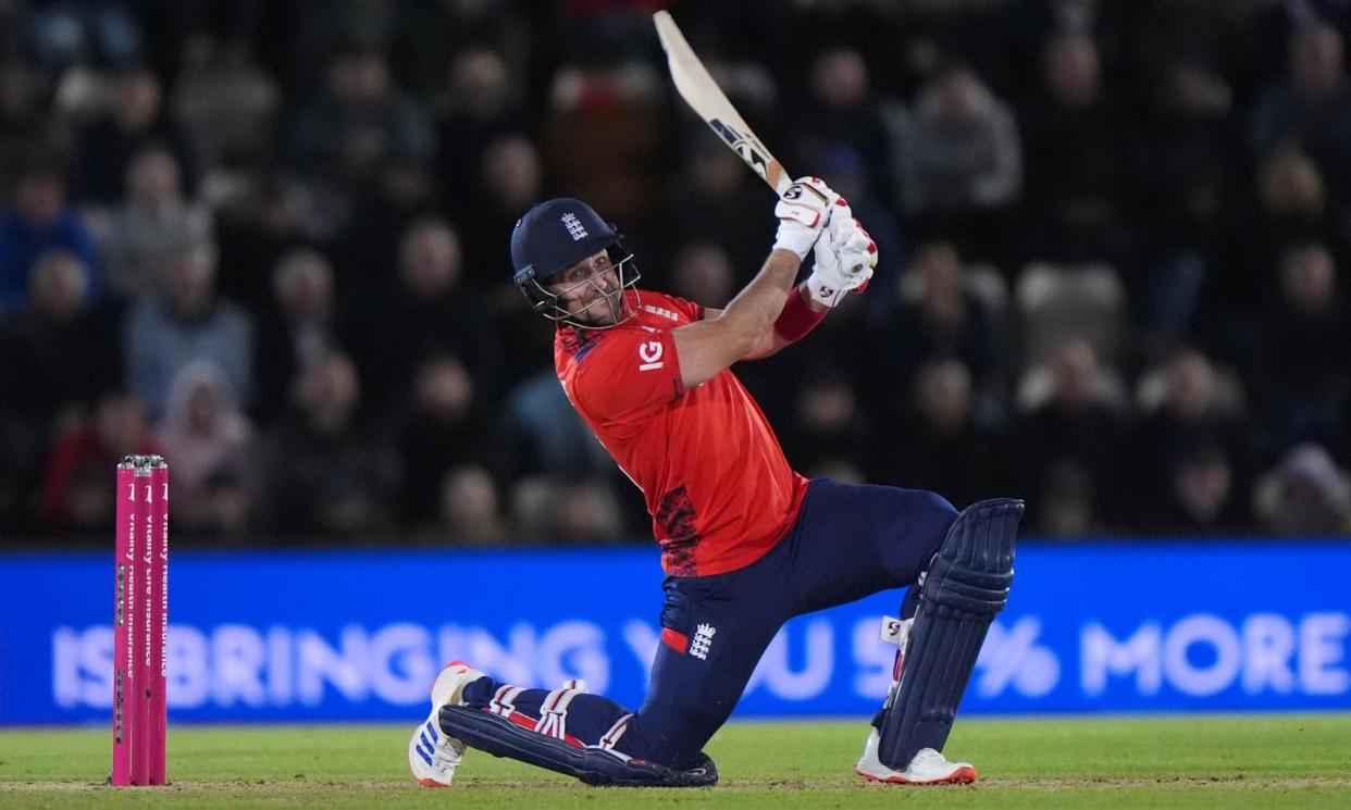 <span>Liam Livingstone in T20 action against Australia on Wednesday.</span><span>Photograph: Bradley Collyer/PA</span>