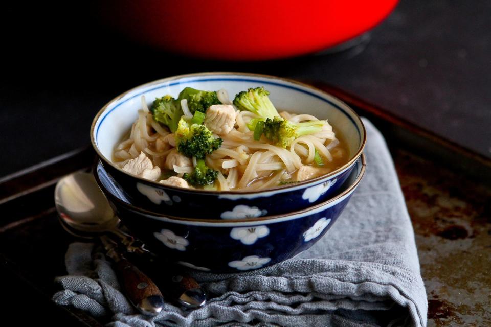 Chicken & Vegetable Rice Noodle Soup