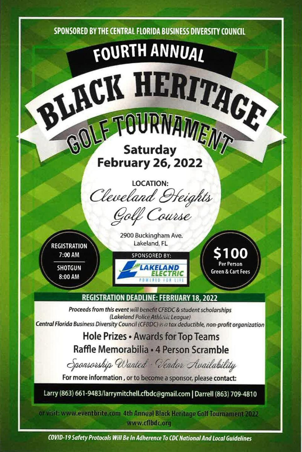 The Central Florida Business Diversity Council is hosting their 4th annual Black Heritage Golf Tournament on Saturday.