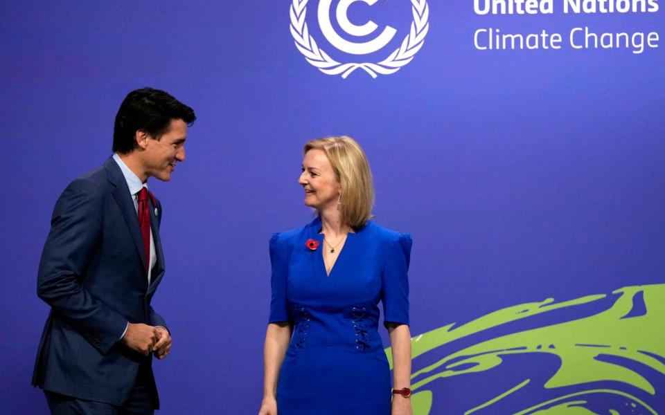 Liz Truss welcomes Canada's Prime Minister Justin Trudeau - PA