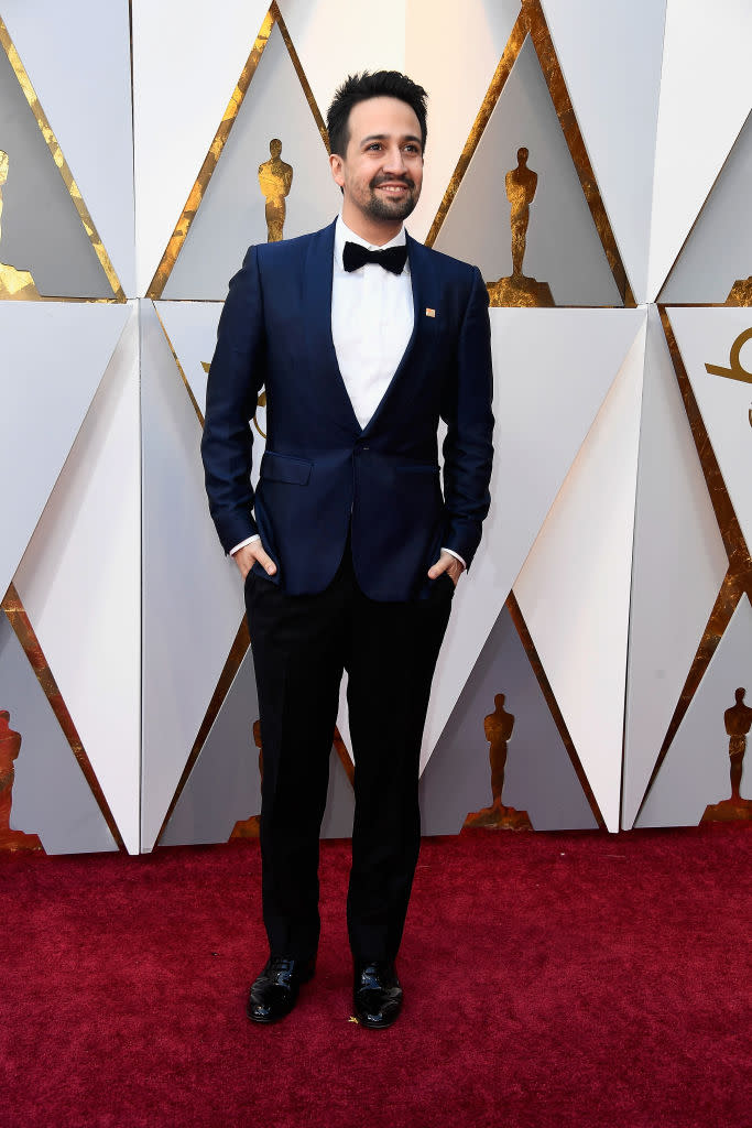 <p>Lin-Manuel Miranda attends the 90th Academy Awards in Hollywood, Calif., March 4, 2018. (Photo: Getty Images) </p>