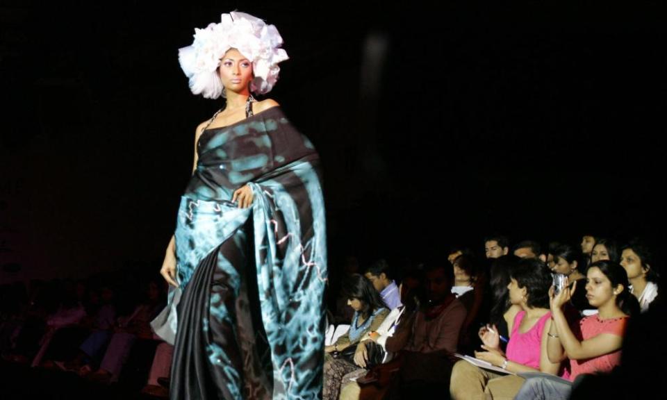 A Satya Paul creation at the Lakme Indian Fashion Week in New Delhi, April 2005.