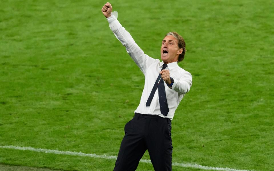 Mancini goes wild on the sidelines - GETTY IMAGES