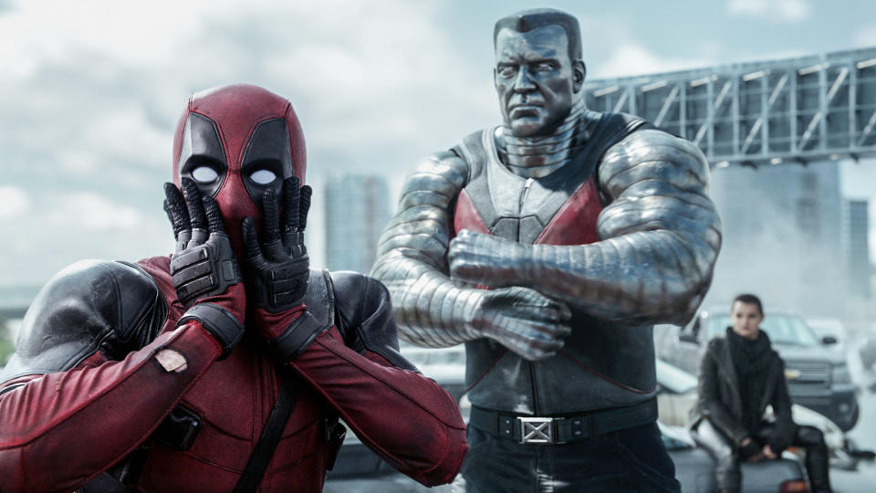 Deadpool (Ryan Reynolds), Colossus (Stefan Kapičić) and Negasonic Teenage Warhead (Brianna Hildebrand)