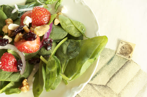 Strawberry summer salad for the fourth of july (vegan and vegetarian recipes)