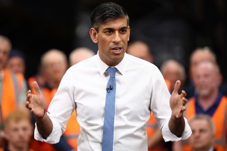 Prime Minister and Conservative Party leader Rishi Sunak. Getty Images