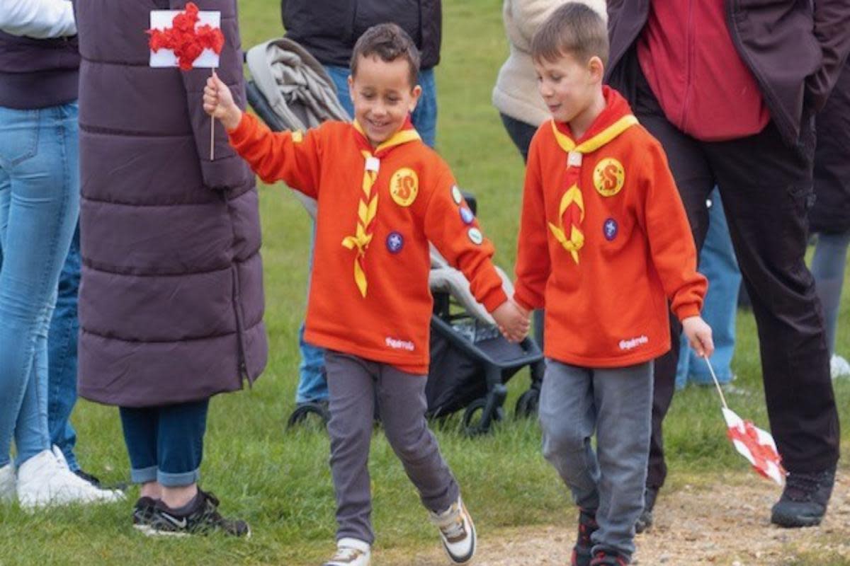 Hundreds join 1st Combs Scout Group's St George's Day celebration in Stowmarket <i>(Image: Submitted)</i>