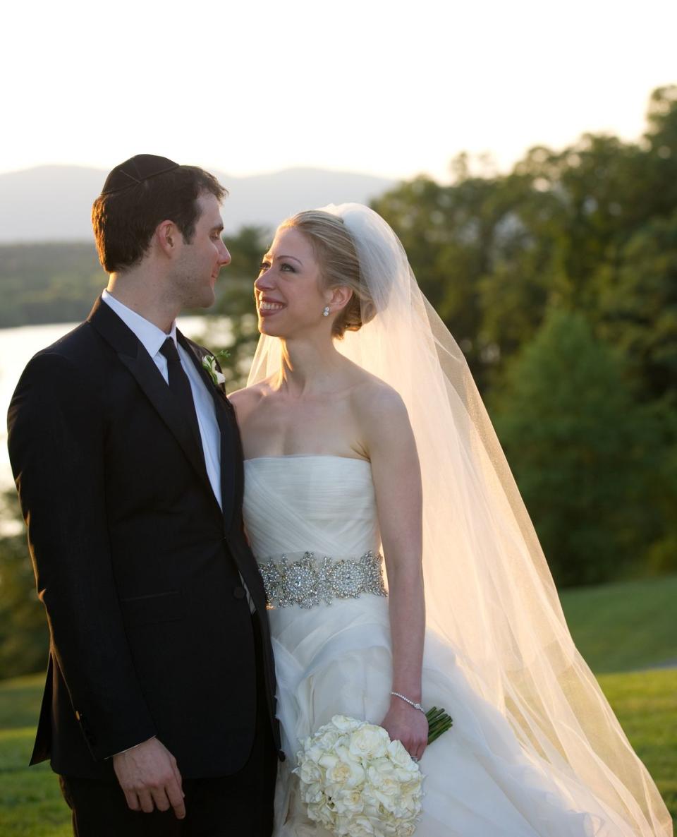 <p>Chelsea Clinton's 2010 nuptials took place in front of 400 guests at the Astor Courts estate in New York and reportedly cost $3 million. Since she is the daughter of a former President, security was a high priority for the couple, as <a href="https://www.cnbc.com/id/38487026" rel="nofollow noopener" target="_blank" data-ylk="slk:they spent $250,000;elm:context_link;itc:0;sec:content-canvas" class="link ">they spent $250,000</a> to keep the event under-wraps from wandering eyes. </p>