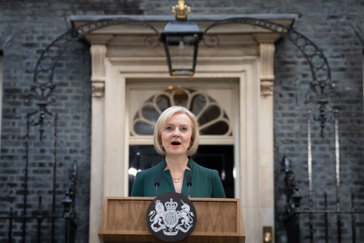 Former prime minister Liz Truss resigned in October 2022 (PA Wire)