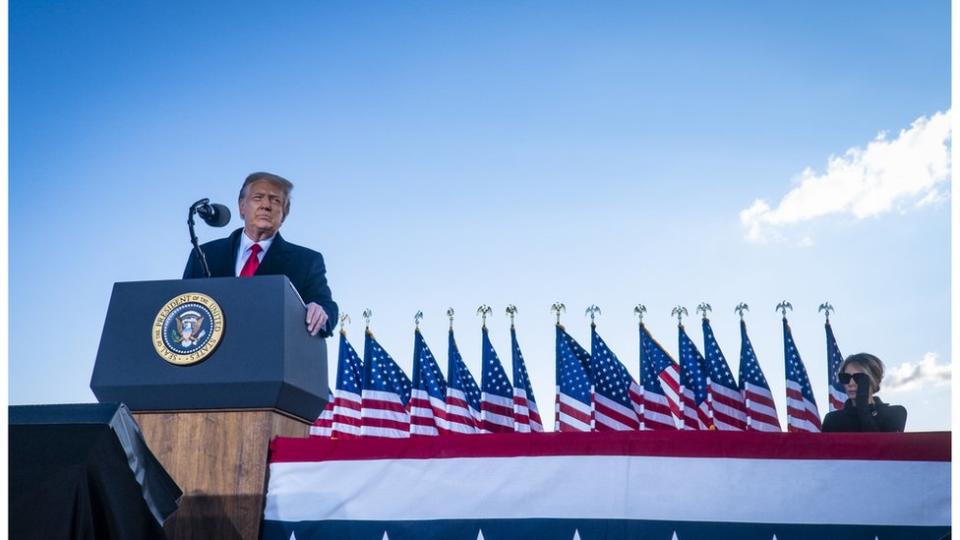 Trump da su último discurso como presidente