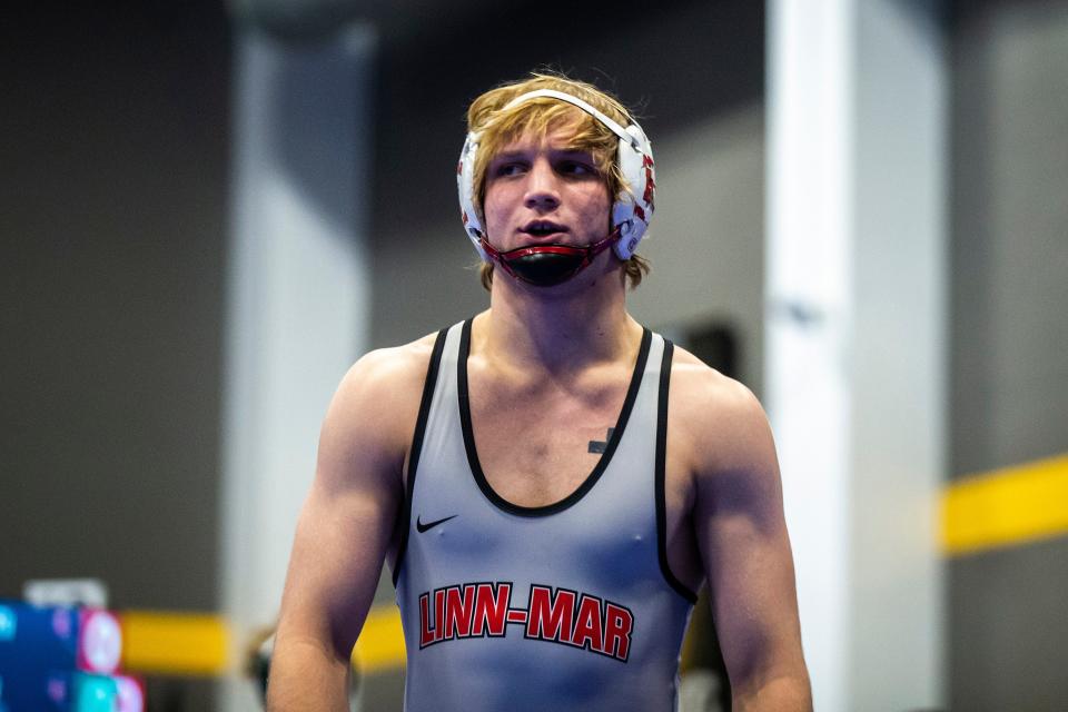 Linn-Mar's Tate Naaktgeboren is the 2-seed at 182 pounds in Class 3A at this week's state tournament. He is one of nine Tates in this year's state tournament.