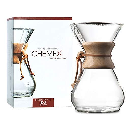 34) Chemex Pour-Over Glass Coffeemaker