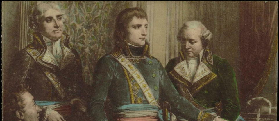 Napoléon Bonaparte au Conseil d'État établi au Petit Luxembourg (1800).
