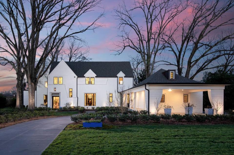 Exterior of newly-purchased property in south Charlotte by new Carolina Panthers head coach Frank Reich.