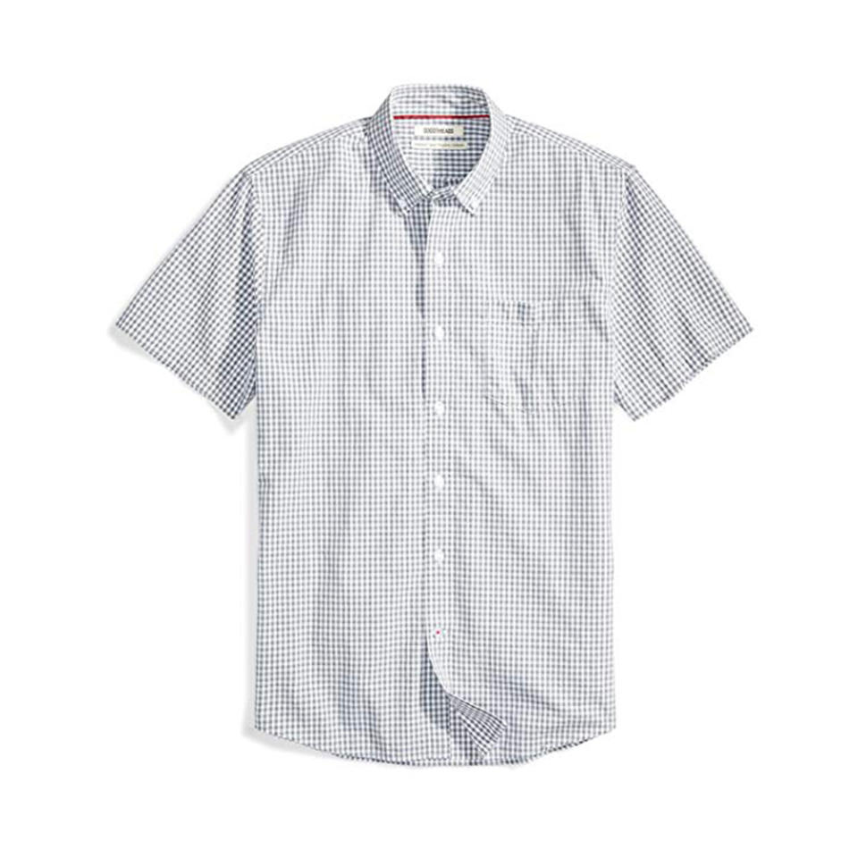 Goodthreads Standard-Fit Short-Sleeve Gingham Plaid Poplin Shirt. (Photo: Amazon)