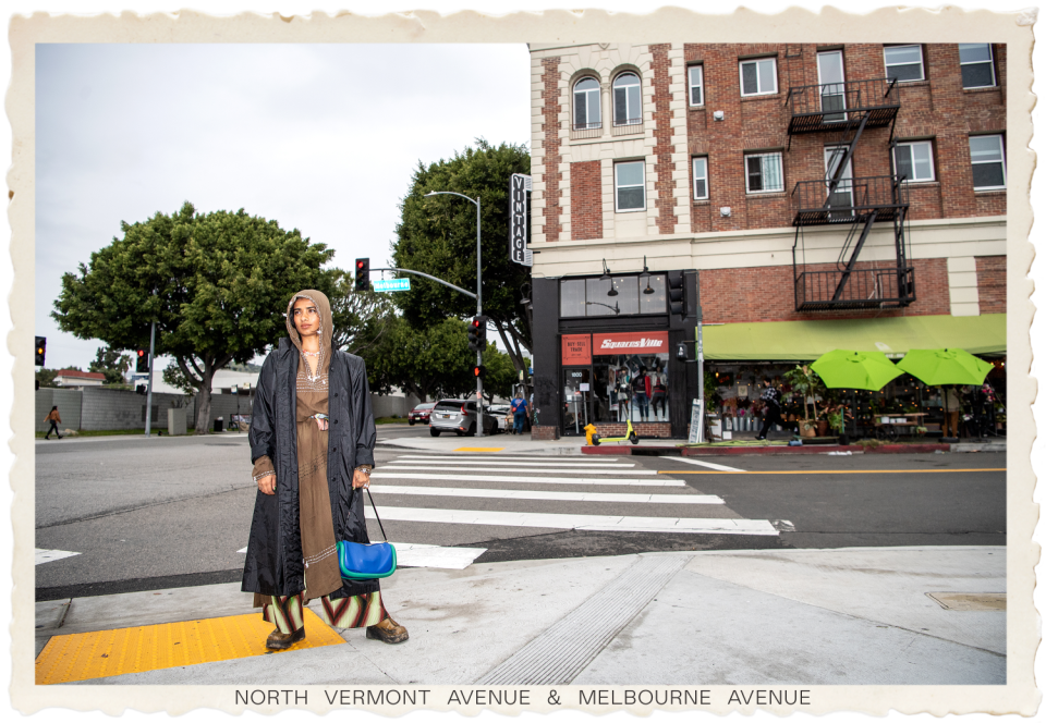 Fariha Róisín at the intersection of Vermont and Melbourne in Los Feliz