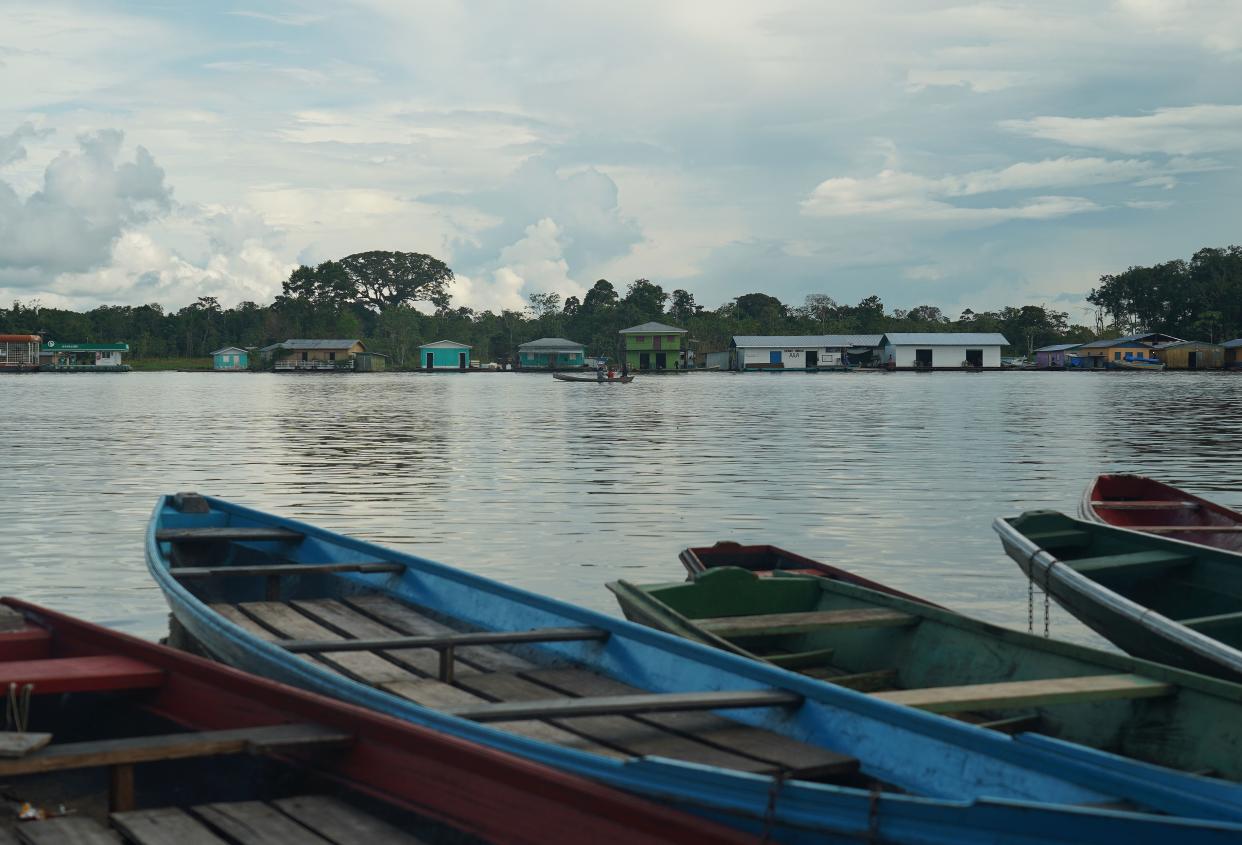 View of Carauari town where residents fear the reach and spread of the coronavirus COVID-19 pandemic in the Amazon, Brazil on March 16. Amazonas state has declared an emergency that includes a temporary ban on outsiders visiting indigenous reserves, and the national indigenous association, APIB, has cancelled meetings and assemblies to avoid gathering groups of people. (Photo: FLORENCE GOISNARD via Getty Images)