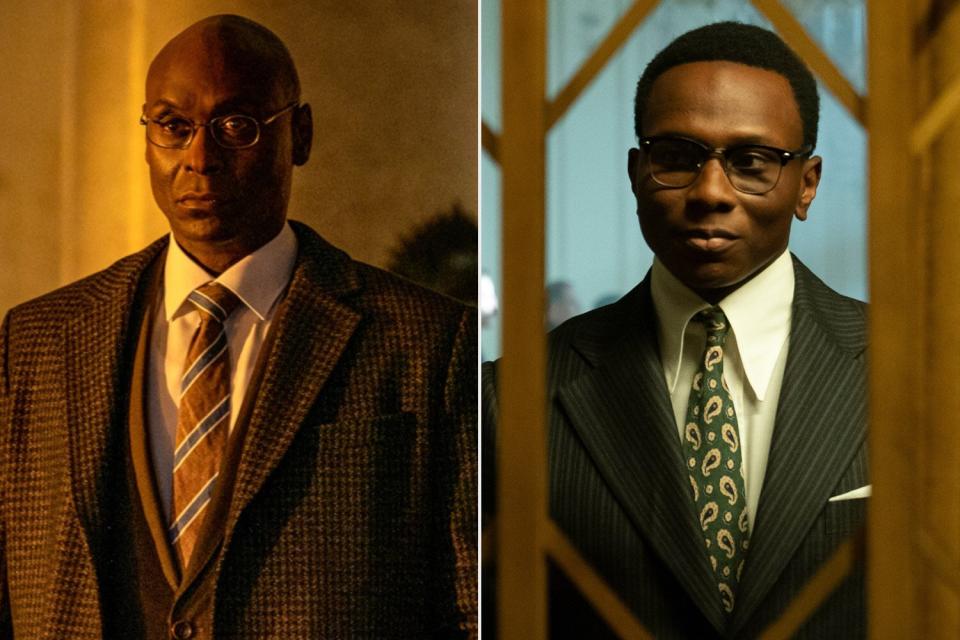 Lance Reddick as Charon in 'John Wick: Chapter 4'; Ayomide Adegun as Charon on 'The Continental'