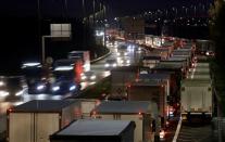 Truck traffic near Calais as Brexit nears