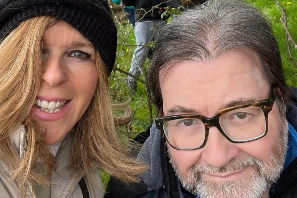 Garraway pictured with Derek Draper (Instagram/Kate Garraway)
