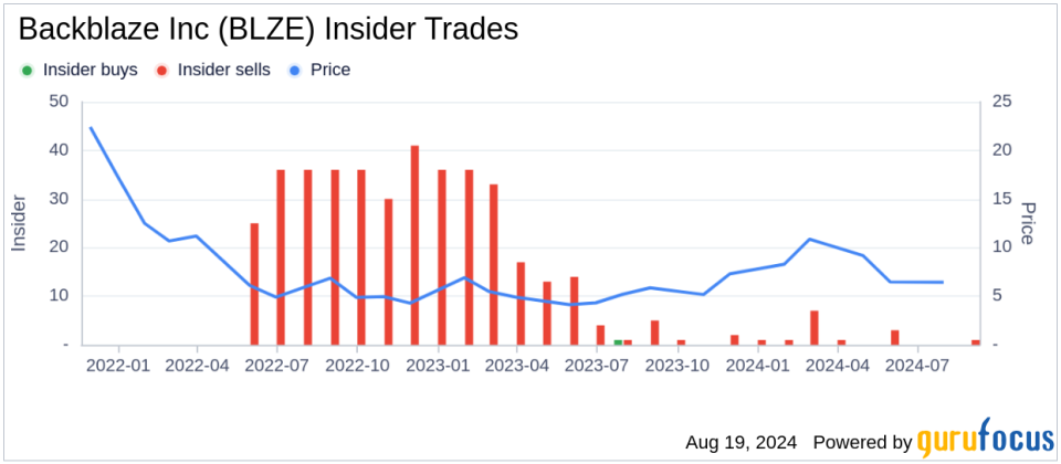 Insider sale: Director Barbara Nelson sells shares of Backblaze Inc (BLZE)