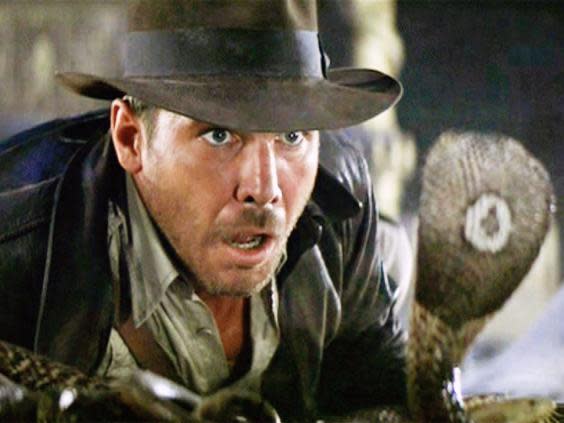 Harrison Ford as Indiana Jones, coming face to face with a Cobra in 1981's 'Raiders of the Lost Ark' (Paramount Pictures)