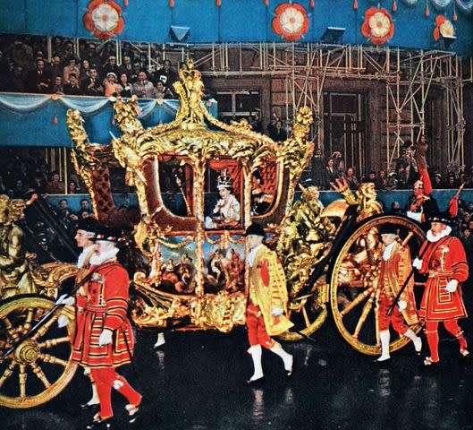 Universal History Archive/Universal Images Group via Getty The Gold State Coach in 1953