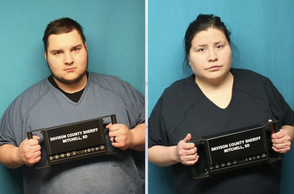 Aleksander Kurmoyarov and Mandie Miller carried the body of their 8-year-old daughter from Washington to South Dakota in a U-Haul trailer, authorities say (Davison County Sheriff's Office)