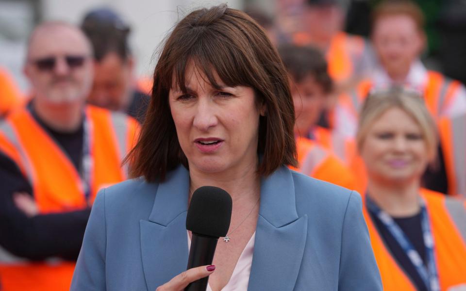 Shadow chancellor Rachel Reeves spoke to dock workers in Southampton today