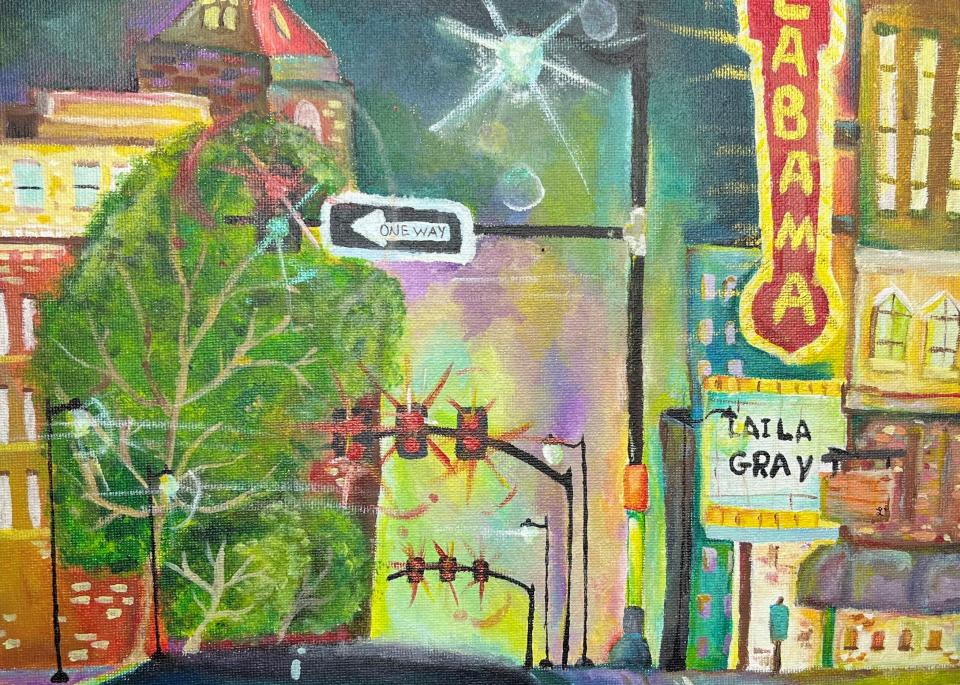 "The City Through My Eyes" by Laila Gray, 11th grader at Hillcrest High School in Tuscaloosa, earned an honorable mention in the 2023 Congressional Art Competition for Alabama's 7th Congressional District.