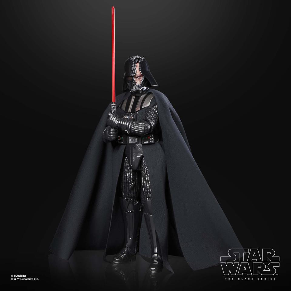 Star Wars The Black Series Darth Vader (Duel's End) action figure on a dark background