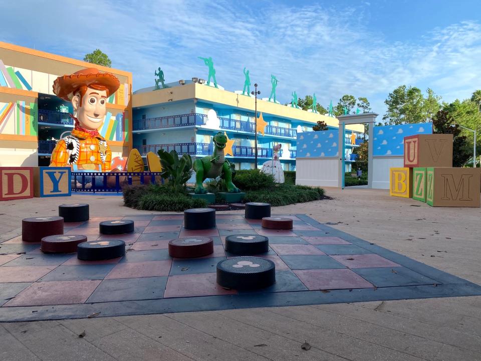 The "Toy Story" section of Disney World's All-Star Movies Resort.