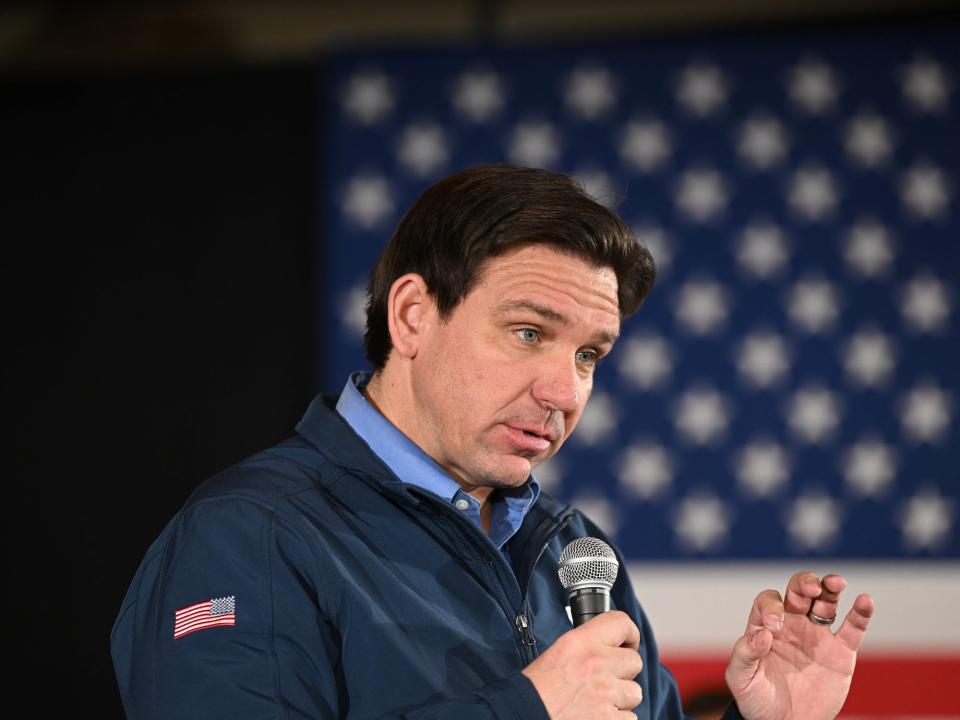 DeSantis in Derry, New Hampshire on January 17, 2024.