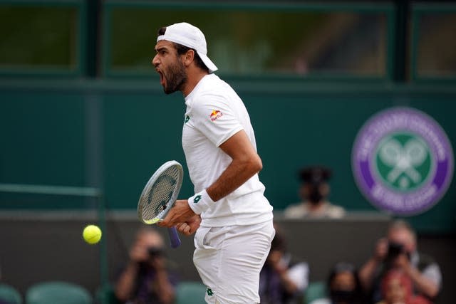 Matteo Berrettini celebrates